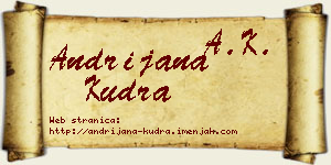Andrijana Kudra vizit kartica